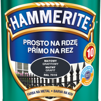 HAMMERITE PROSTO NA RDZĘ GRAFIT MAT 0,7L